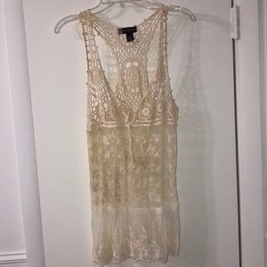 Lace tanktop coverup